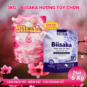 Nước Giặt Xả Biisaka, Đậm Đặc, Mùi Hương Tùy Chọn, An Toàn Cho Da Tay, Phù Hợp Với Gia Đình Đông Người